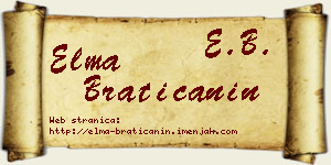 Elma Bratičanin vizit kartica